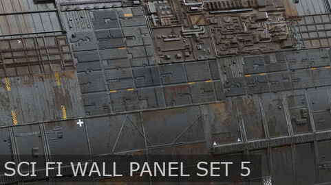 Sci Fi Wall Panel Texture Set 5