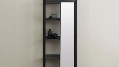 6 Tier Mirror Sliding Shelf