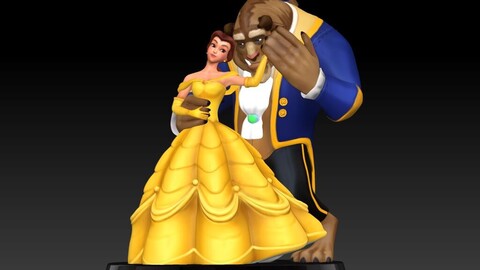 The Beauty and The Beast stl 3d model printin