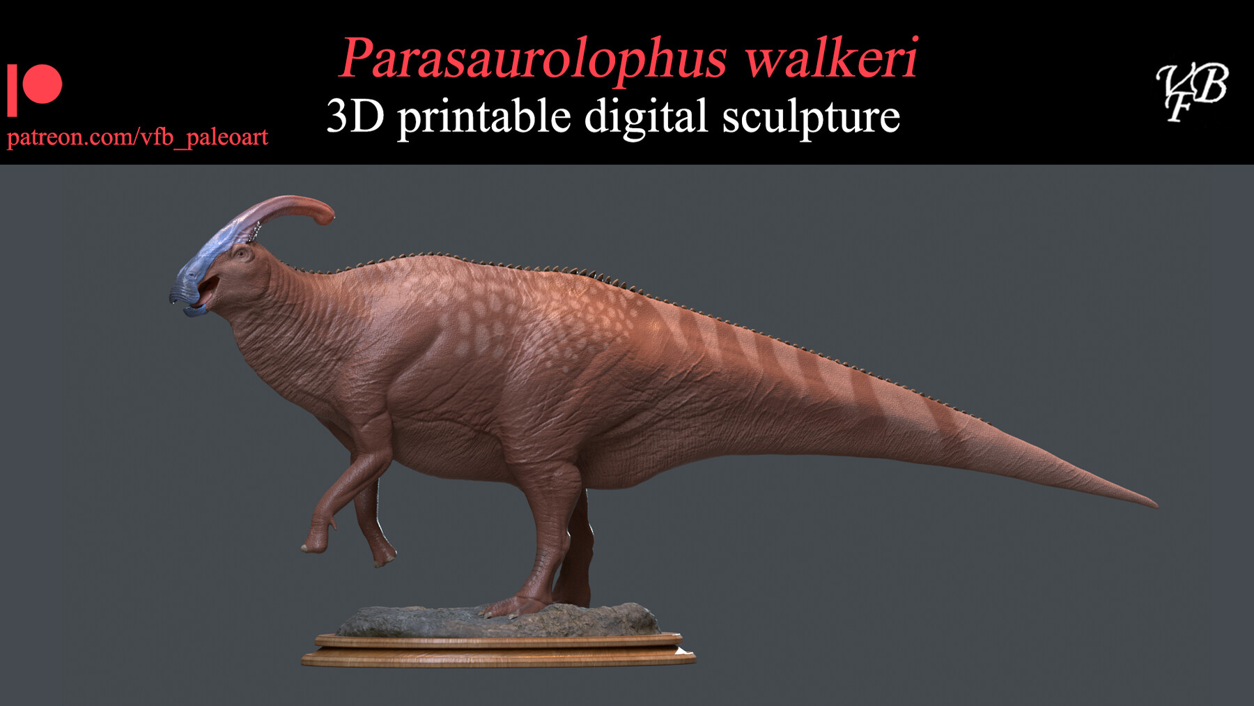 ArtStation - 3D Dino - Parasaurolophus