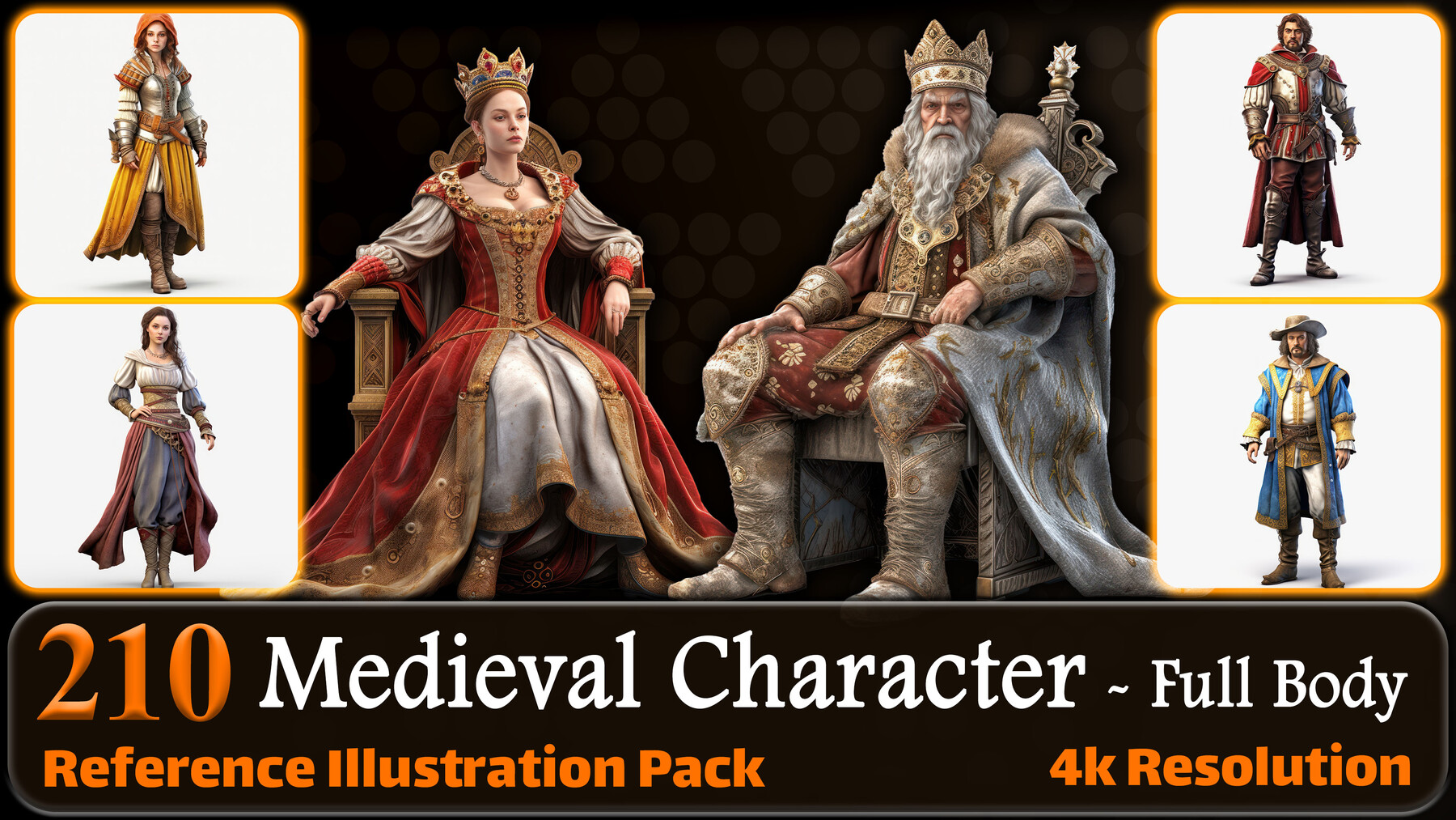 ArtStation - 210 Medieval Character (Full Body) Reference Pack | 4K | v ...