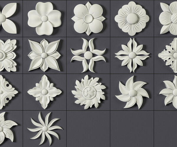 ArtStation - 180 Ornament Brushes, 4K Alphas And 3D Models, Vol.04 ...