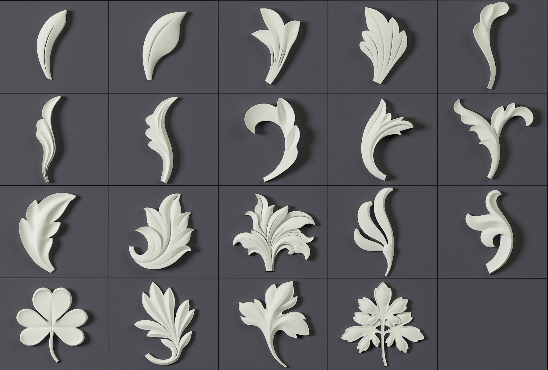 ArtStation - 180 Ornament Brushes, 4K Alphas And 3D Models, Vol.04 ...