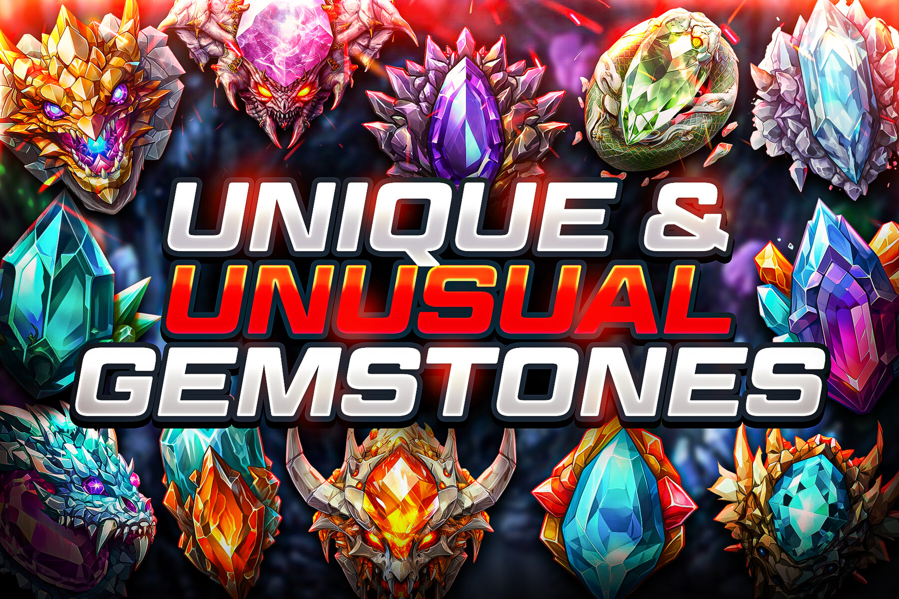 Gems And Crystals - Icons in Textures - UE Marketplace