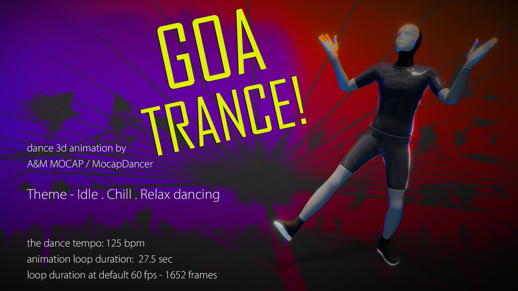 ArtStation - A&M: Goa Trance - dance animation ( 125bpm ) | Game Assets