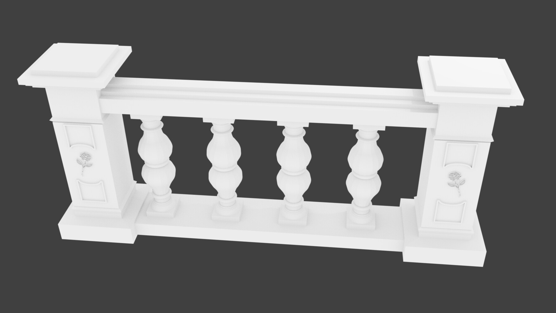 Artstation Cast Stone Balustrade 3d Resources