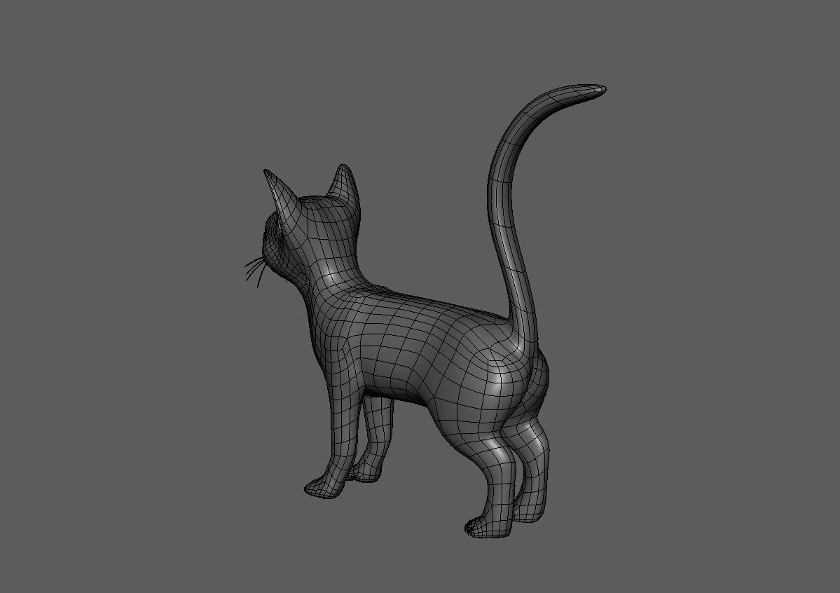 ArtStation - Cat - Topology + UV map | Resources