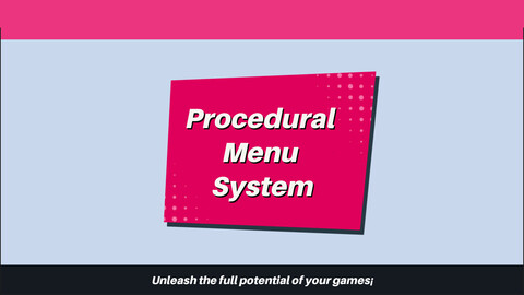 Procedural Menu System - Complete with graphic settings