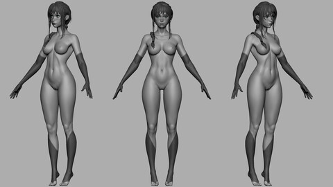 Stylized Body  with UV and LowRes
