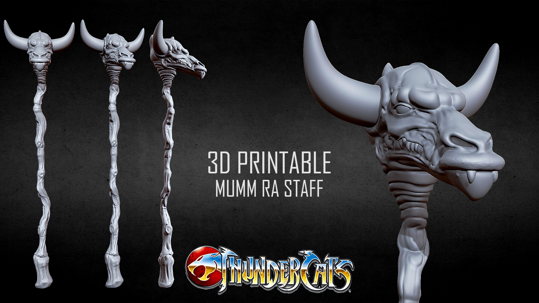 Artstation 3d Printable Mumm Ra Staff Thundercats Resources