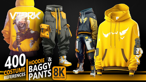 400 Hoodie and Baggy Pants - Costume References | 4k Res