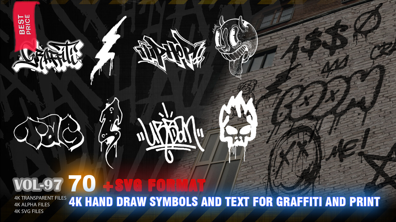 DIGITAL Graffiti Tag Alphabet SVG Lettering Graphic Vector Hand