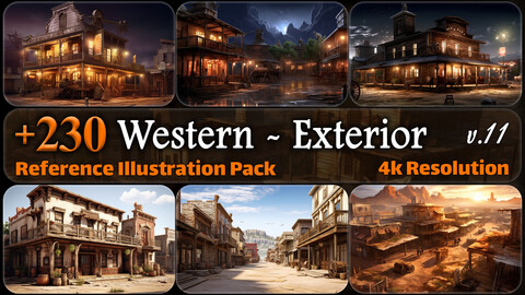 230 Western Environment - Exterior Reference Pack | 4K | v.11