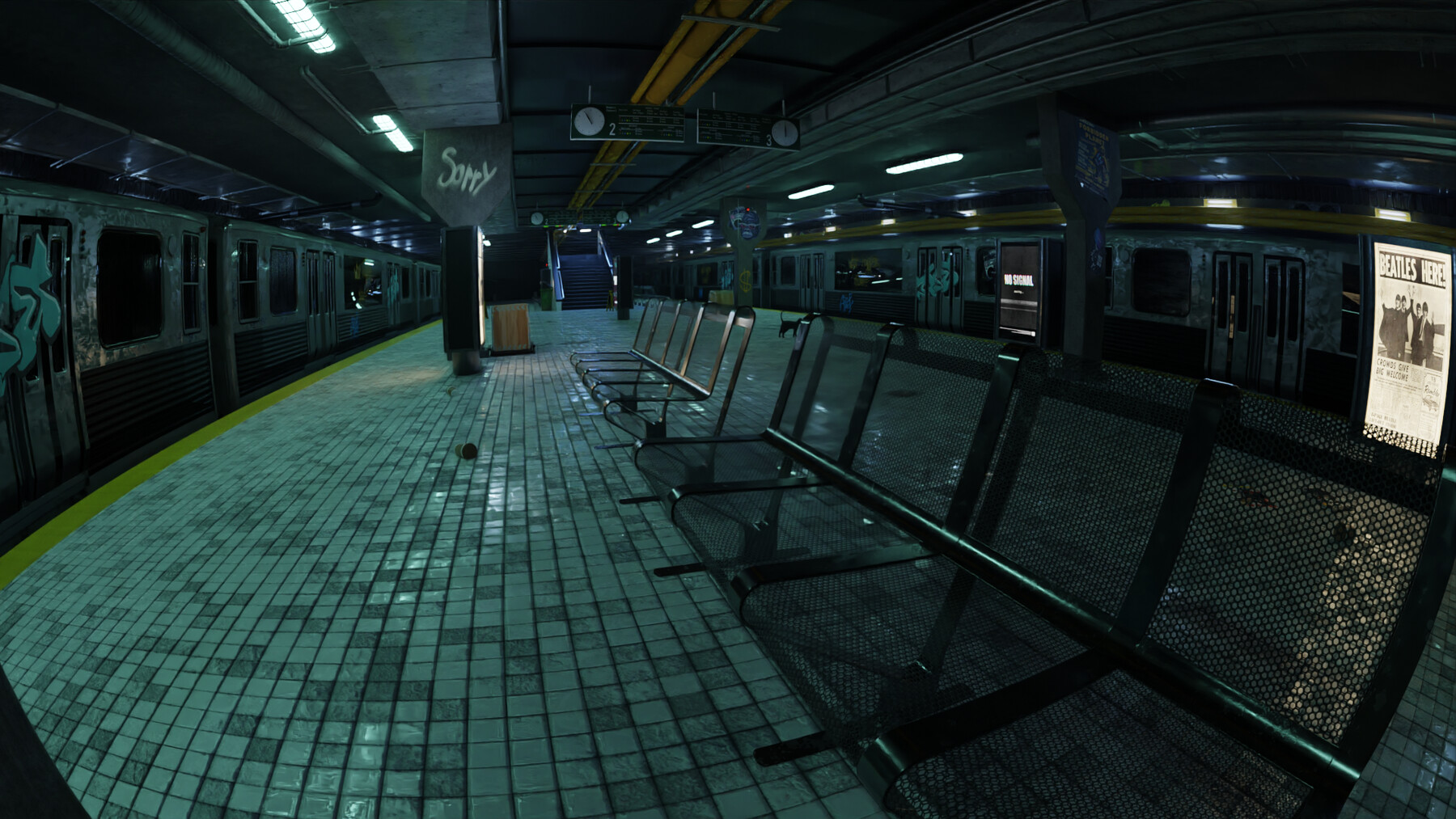 Artstation Subway Station Scene 3d Blender File Textured Resources