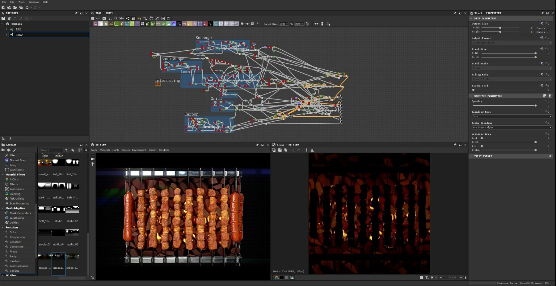 ArtStation - Substance Designer Food: Kebab | Artworks