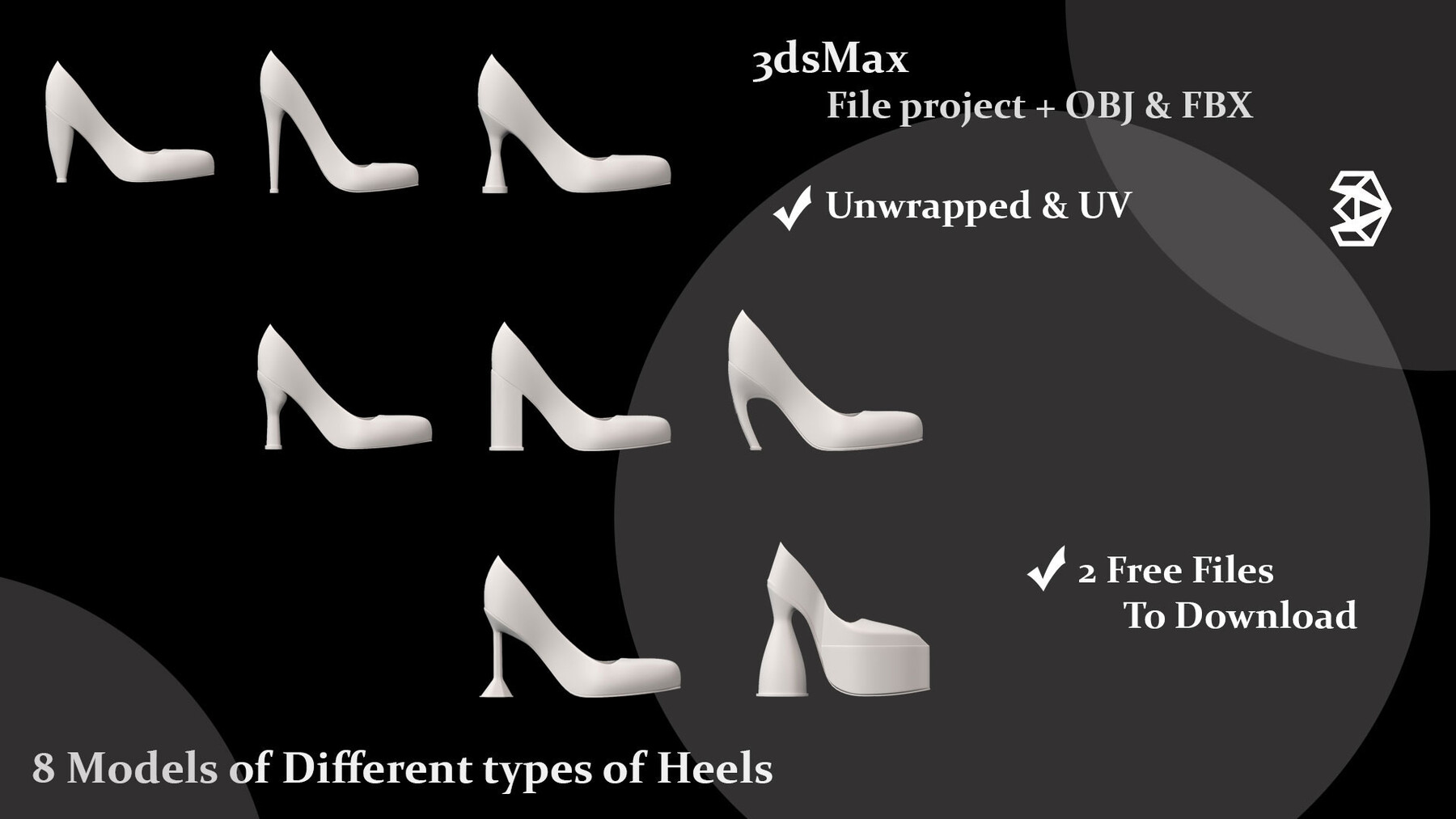 ArtStation 8 Models of Different types of Heels Resources