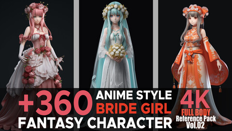 +360 Anime Style Girl (Fantasy Character) Vol.02