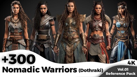 +300 Nomadic Warriors (Dothraki Female) Concept (4K)