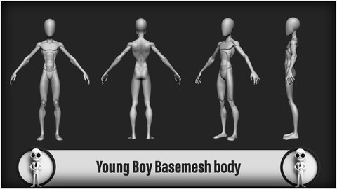 Young Boy Basemesh Body