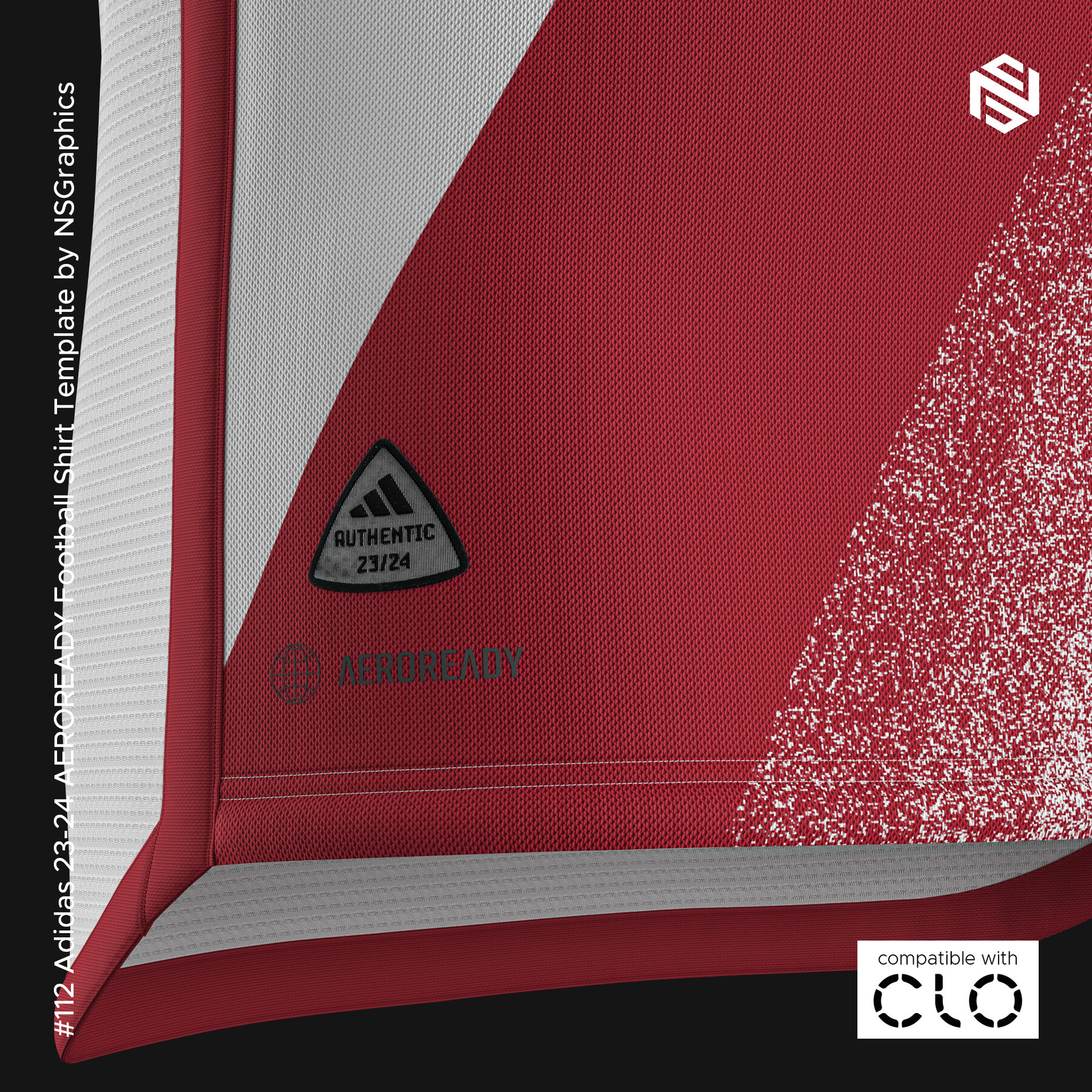 adidas Regista Football Shirt for CLO3D-Marvelous Designer 3D