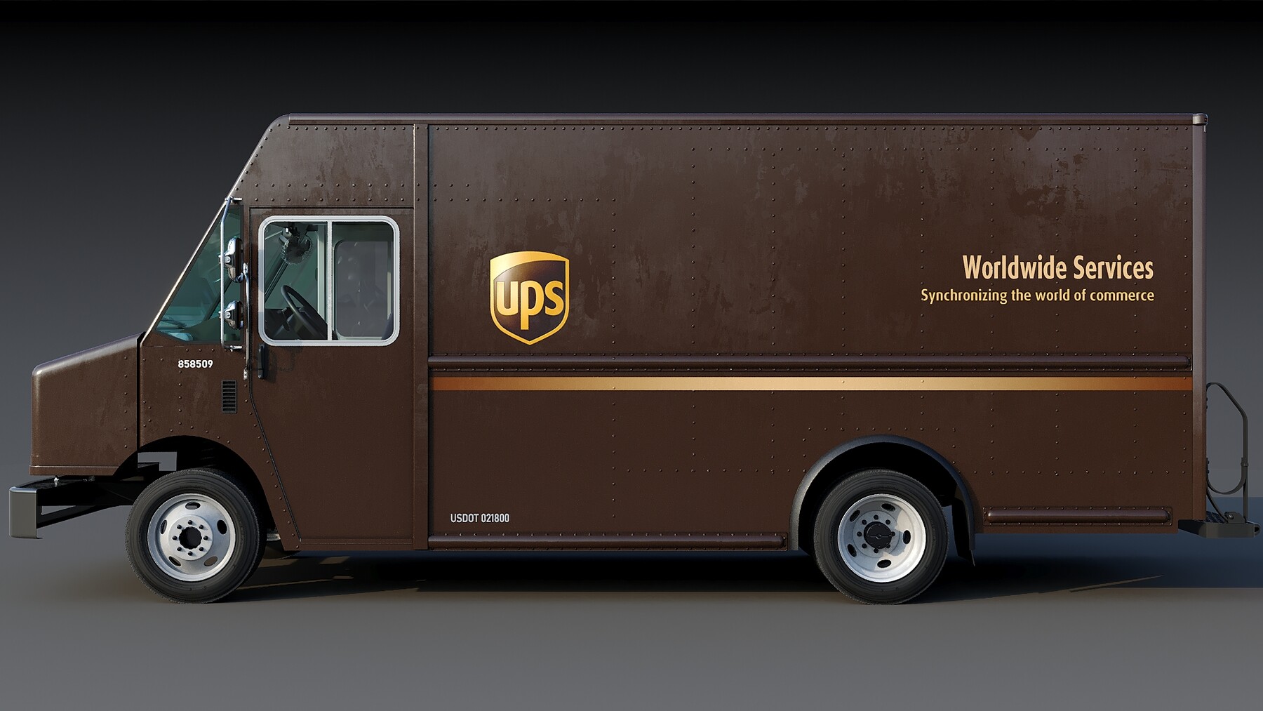 ArtStation Stepvan FORD F59 UPS Truck Game Assets