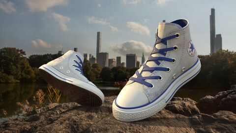 Shoes Converse Color White Blue