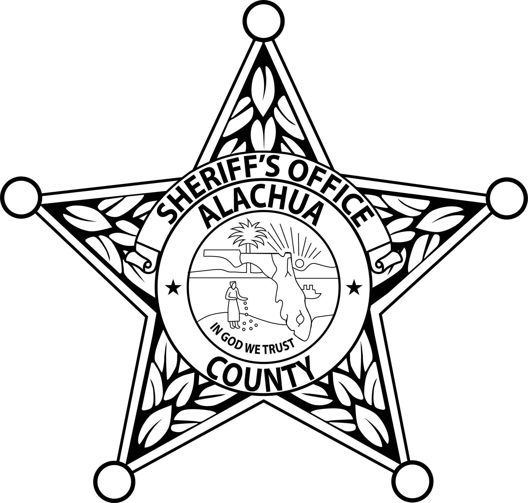 ArtStation - Alachua County Florida Sheriff Department line art Badge ...