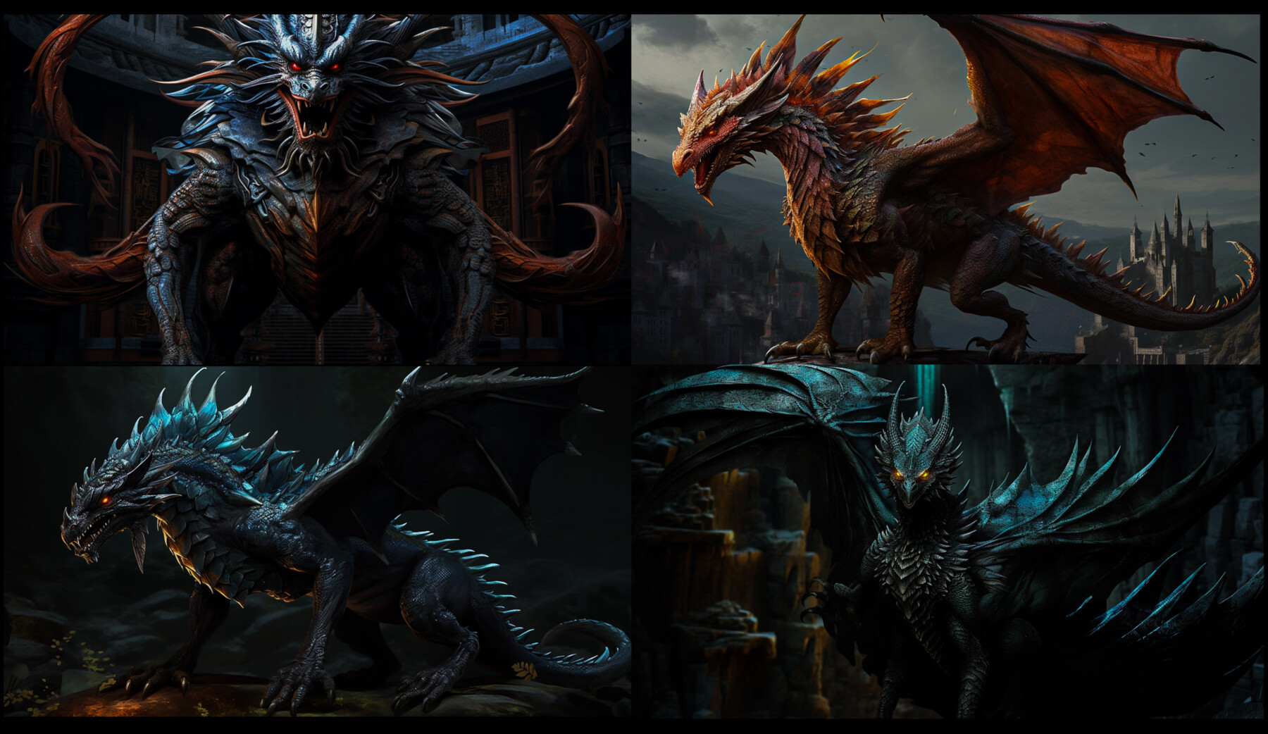 ArtStation - 33x Epic Fantastic Giant Dragons for Printable | Artworks