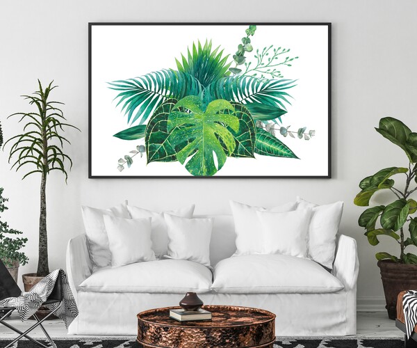 ArtStation - Tropical Leaf Art, Botanical Print, Tropical Leaf Wall Art ...