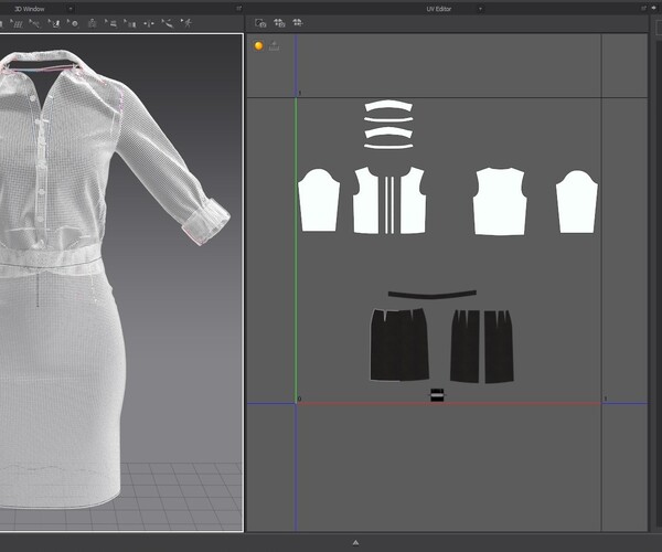 ArtStation - Office uniforms(Marvelous designer/Clo3d project) | Game ...