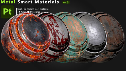 Metal Smart Materials + PBR Textures - VOL 01