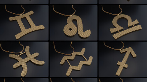 Zodiac Sign Pendants