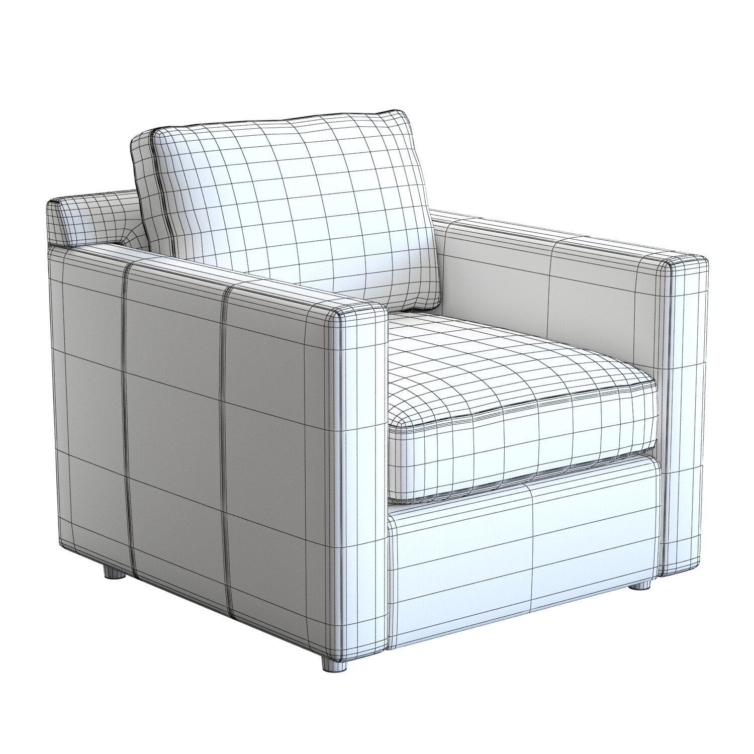 ArtStation - 3D Model / Crate&Barrel Barrett II Armchair | Resources