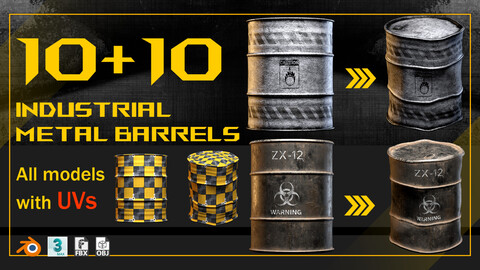 10+10 Industrial Barrel 3d models