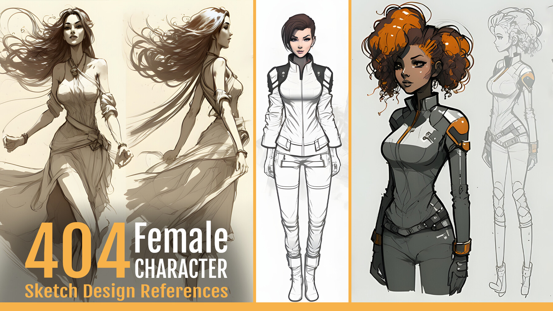 ArtStation 1500+ Character Sketch Design References Artworks