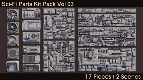 Sci-Fi Parts Kit Pack Vol 03 Walls