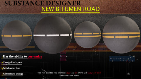 NEW BITUMEN ROAD (+SBS+SBSAR+texture4K16bit)