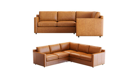 3D Model / Crate&Barrel Barrett II Corner Sofa