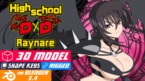 Raynare, High School DXD anime character in a, Stable Diffusion