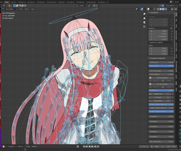 ArtStation - Pack Zero Two - Darling in the Franxx - Model 3D Blender