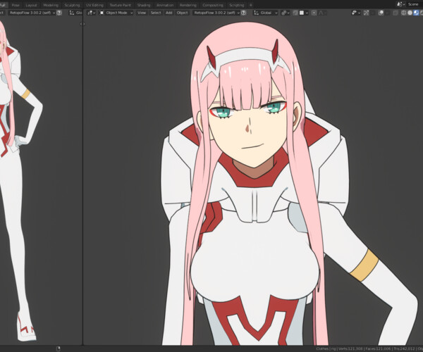 ArtStation - Pack Zero Two - Darling in the Franxx - Model 3D Blender ...