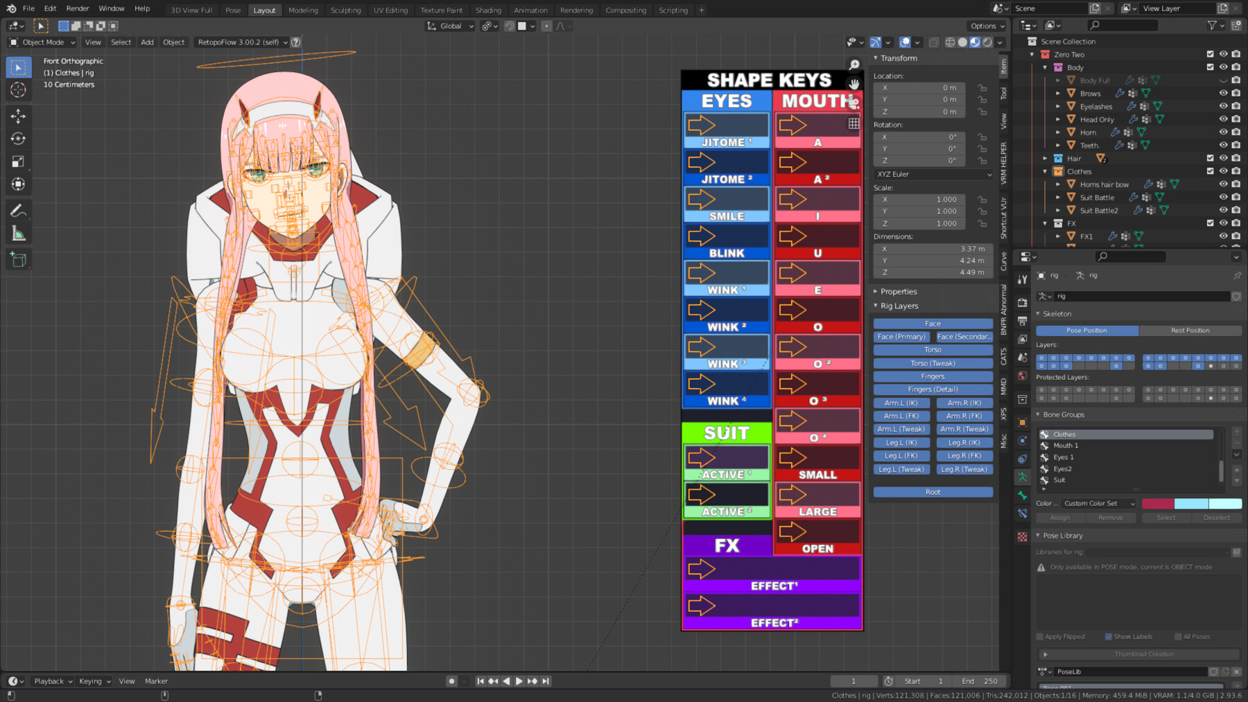 ArtStation - Pack Zero Two - Darling in the Franxx - Model 3D Blender