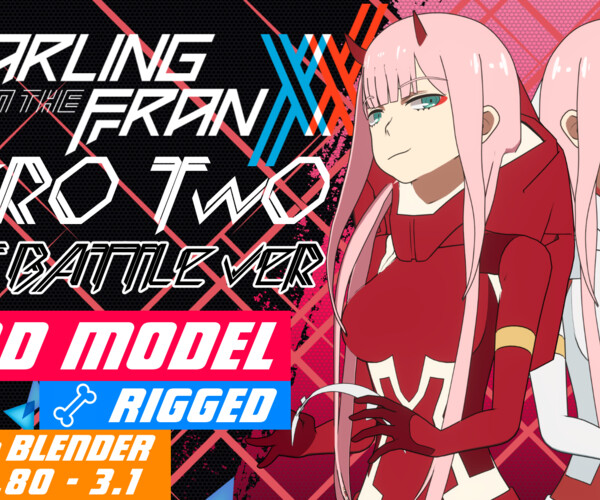 Zero Two - Suit Red ver - 3D model by GilsonAnimes (@Gilson.Animes)  [3a9cc28]