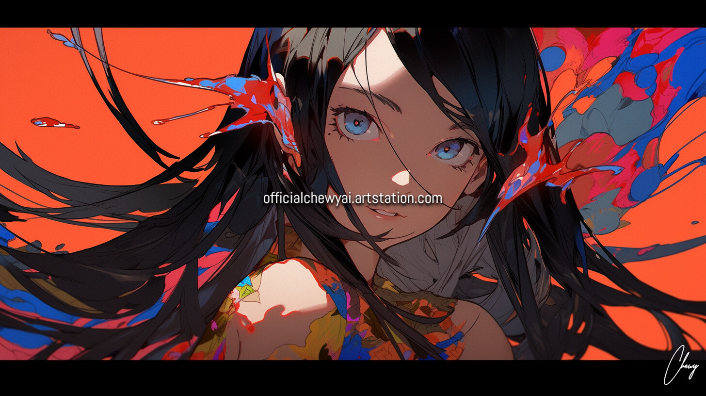 ArtStation - Colorful Splash Abstract Girls | Artworks