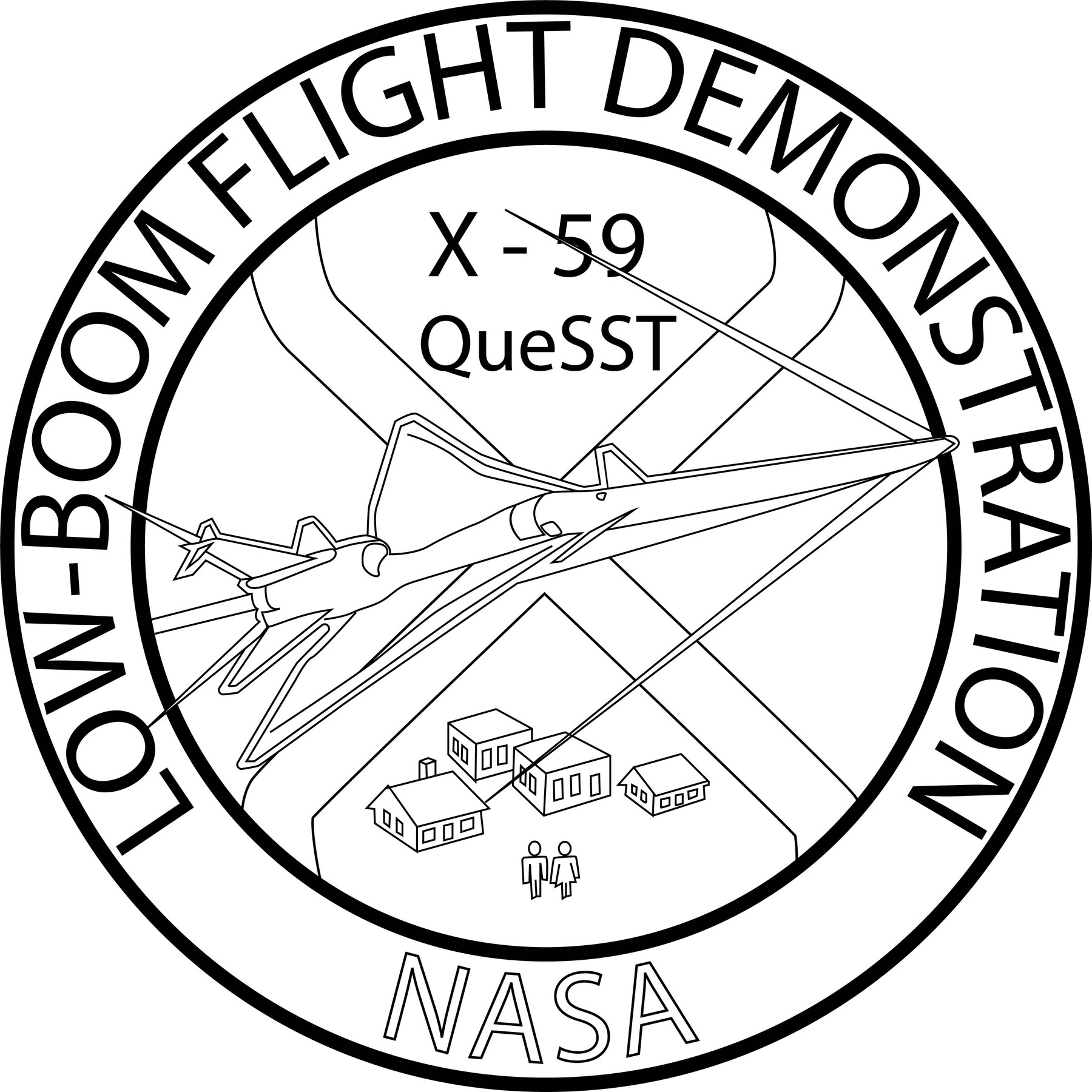 ArtStation - X-59_QueSST_insignia Black white vector outline or line ...