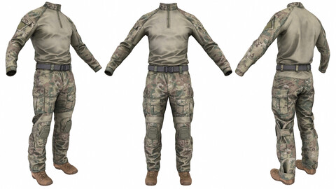 MILITARY Game Ready Crye G3 Uniform Low-poly 3D model