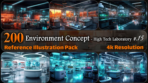 200 Environment Concept - High-Tech Laboratory Reference Pack | 4K | v.15