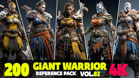 200 4K Giant Warrior Reference Pack Vol.02