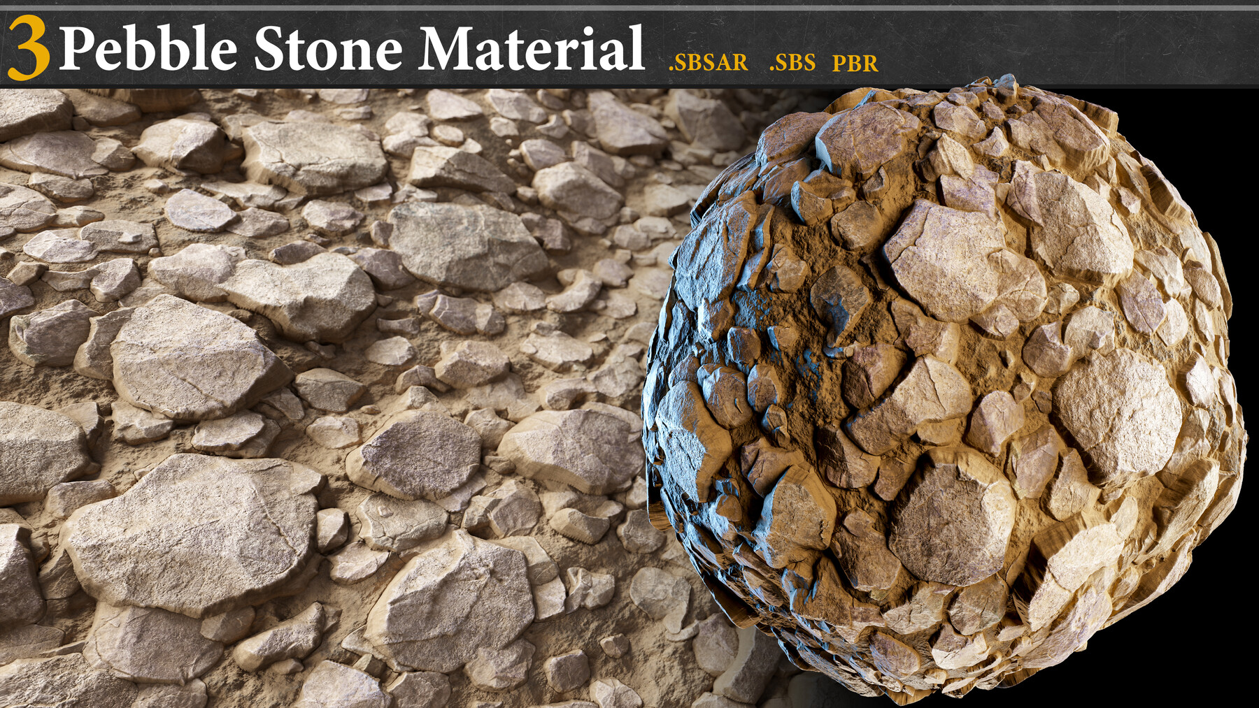 ArtStation - 6 Pebble -Stone Ground Material +Tutorial-Sbs-Sbsar-Pbr ...