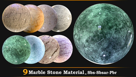 9 Marble Stone Material-Sbs-Sbsar-Pbr